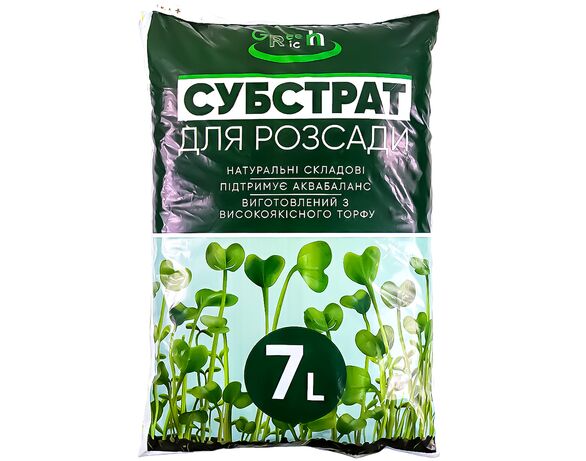 Субстрат торф'яний Green Rich Для розсади 7 л в Аврорі
