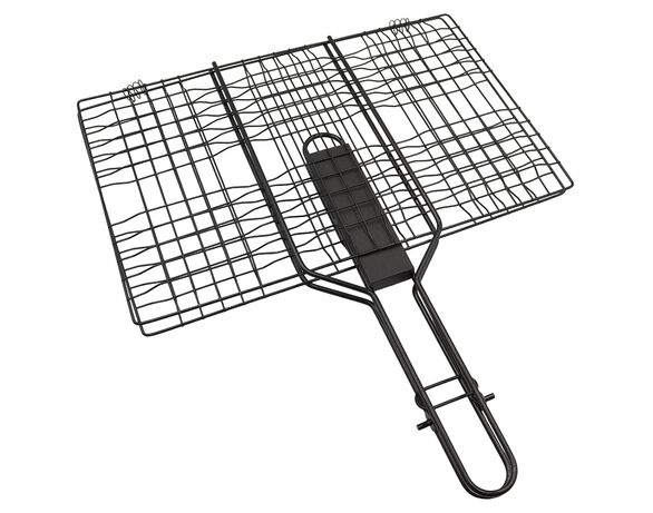 Решітка-гриль металева пряма з ручкою BBQ 32,5х22 см Аврора картинка 4 з доставкою