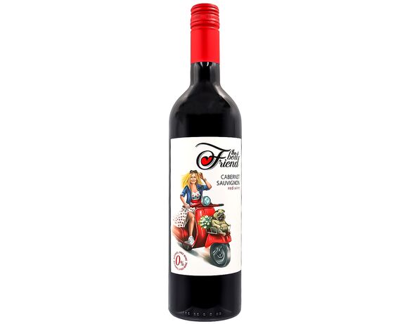 Вино безалкогольне виноградне напівсолодке The Best Friend Cabernet Sauvignon червоне 750 мл в Аврорі