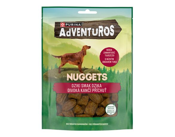 Ласощі для собак Purina Adventuros Nuggets Дикий кабан 90 г Аврора вартість