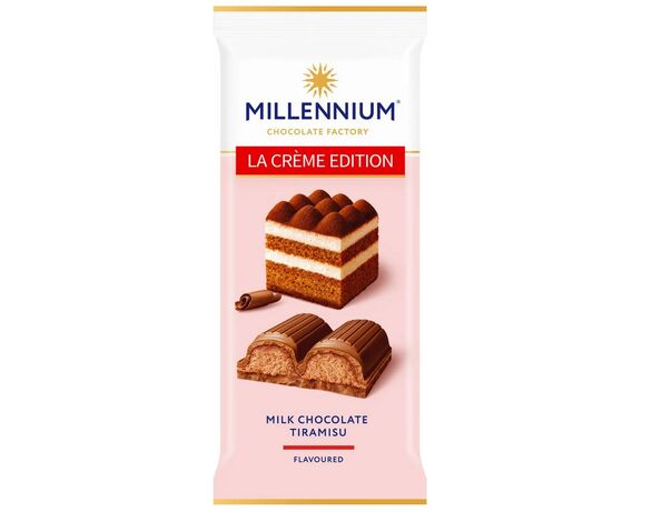 Шоколад молочний Millennium La Creme Edition Тирамісу 100 г Аврора фото