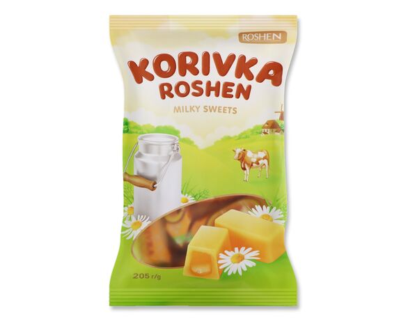 Набір цукерок з молочним корпусом ROSHEN Korivka 205 г Аврора ціна