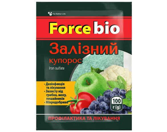 Засіб для захисту рослин Force bio Залізний купорос 100 г Аврора недорого