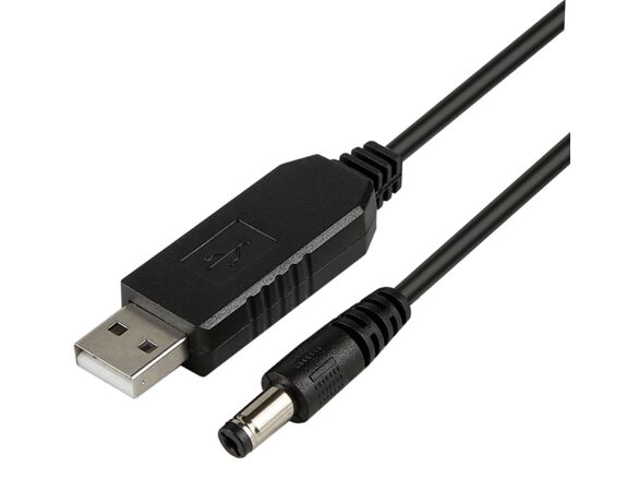 Кабель живлення для роутера USB-DC LDO-888 5,5х2,1 мм 5В-12В чорний Аврора картинка 2 ціна