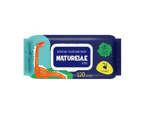 Папір туалетний вологий NATURELLE KIDZ 120 шт/пач Аврора фото