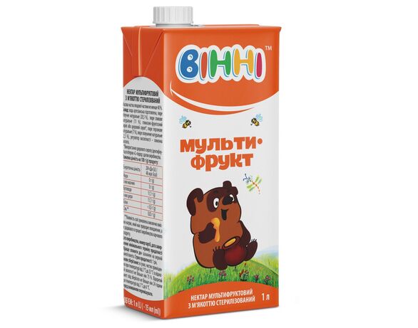 Нектар з м'якоттю Вінні Мультифрукт 1 л Аврора каталог