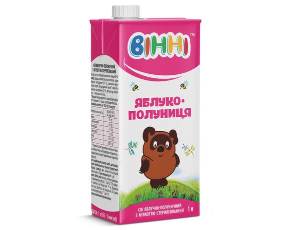 Сік з м'якоттю Вінні Яблуко-полуниця 1 л Аврора купити
