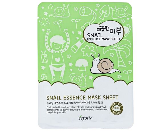 Маска для обличчя тканинна Esfolio Pure Skin з екстрактом слизу равлика 25 мл Аврора відгуки
