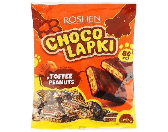 Набір цукерок глазурованих ROSHEN Шоколапки 500 г Аврора фото