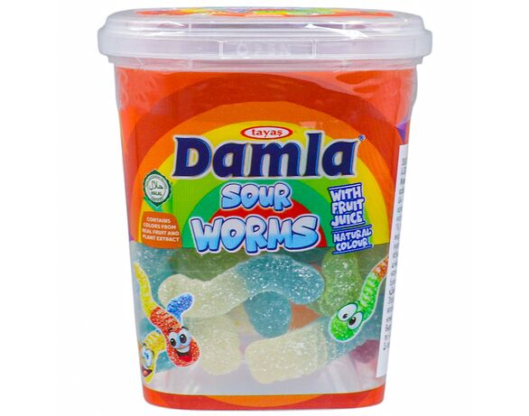 Мармелад жувальний Damla Gummy Кислі хробаки з фруктовим смаком 150 г Аврора купити