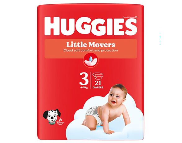 Підгузки дитячі Huggies Little Movers 3" 4-9 кг, 21 шт/пач. Аврора недорого