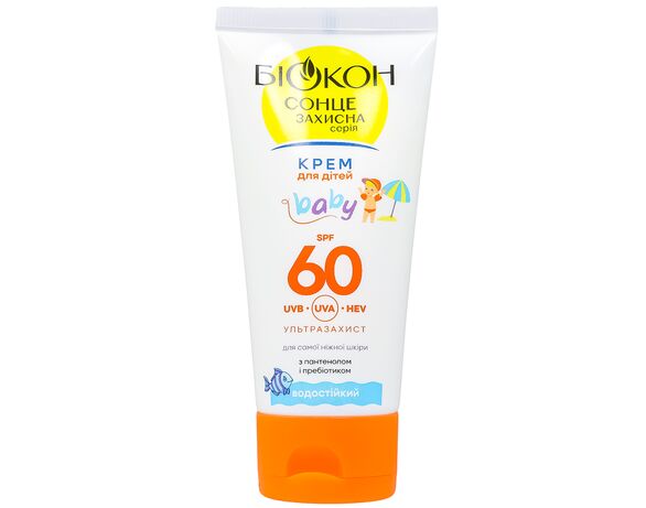 Крем сонцезахисний водостійкий дитячий Біокон Ультра SPF60 60 мл Аврора з доставкою
