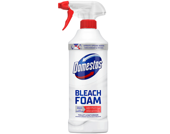 Спрей-піна для чищення унітазів, ванни Domestos Відбілення, блиск 435 мл в інтернет-магазині Аврора