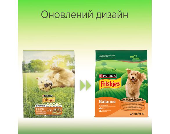 Корм для собак Friskies Курка та овочі 2,4 кг Аврора картинка 3 ціна