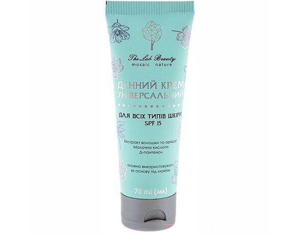 Крем для шкіри обличчя універсальний денний The Lab Beauty SPF15 75 мл Аврора ціна