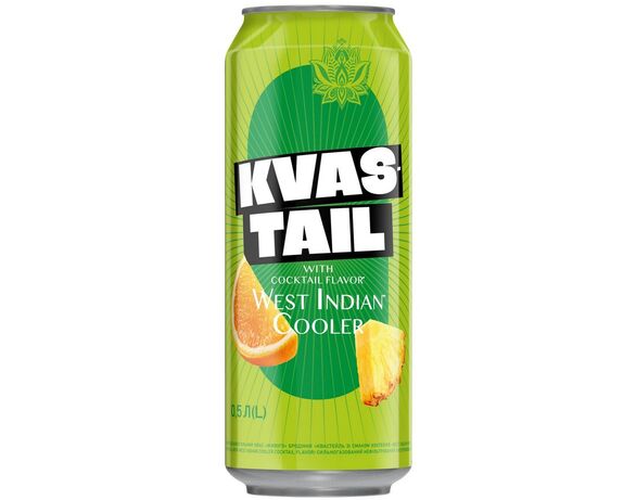 Напій безалкогольний живого бродіння Kvastail West Indian Cooler ж/б 0,5 л Аврора каталог