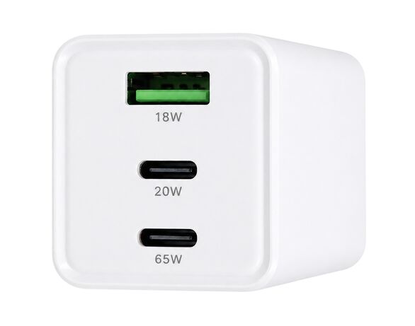 Адаптер зарядний мережевий 2Type-C+USB Аврора картинка 3 дешево