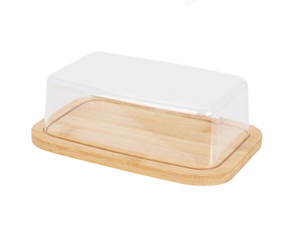 Маслянка кухонна бамбук+пластик Excellent Houseware Аврора картинка 2 купити