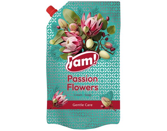 Крем-мило рідке JAM! Passion Flowers з гліцерином дой-пак 900 г Аврора каталог