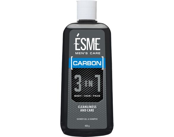 Гель-шампунь для душу чоловічий 3в1 ESME Carbon 400 г Аврора фото