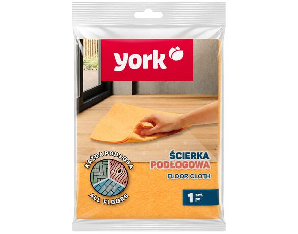 Ганчiрка для миття пiдлоги YORK помаранчева 50х58 см 1 шт Аврора фото