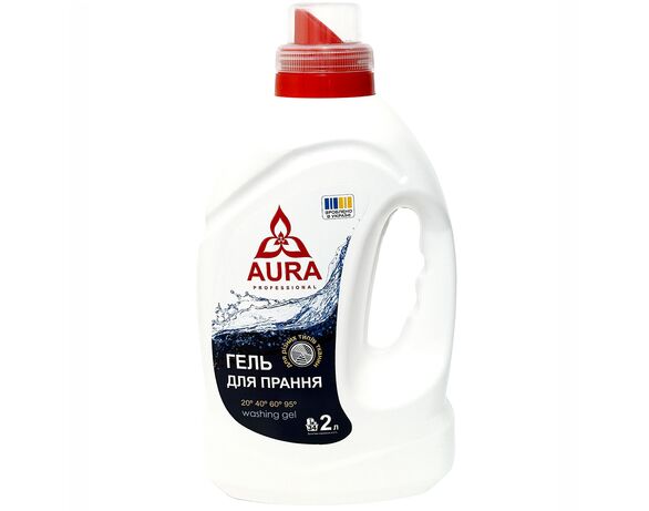 Гель для прання білих та кольорових речей Aura Professional Універсальний 2 л в інтернет-магазині Аврора