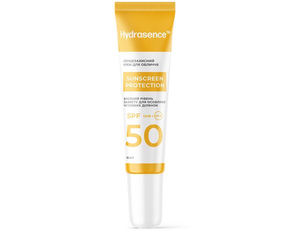 Крем для чутливих ділянок обличчя сонцезахисний Hydrasence SPF50 15 мл Аврора купити