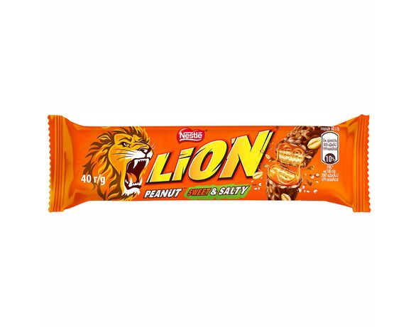 Батончик вафельний глазурований Lion з арахісом та солона карамель 40 г Аврора купити