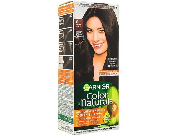 Крем-фарба для волосся GARNIER Color Naturals Темний каштан 3 в інтернет-магазині Аврора