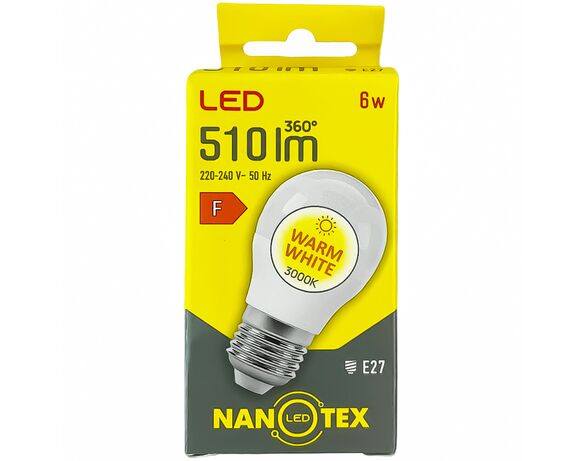 Лампа LED NANOTEX G45 6Вт E27 3000K 220В Аврора вартість