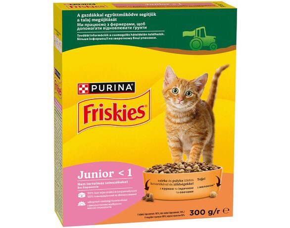 Корм для кошенят Friskies Junior Курка з молоком та овочами 300 г Аврора картинка 2 відгуки