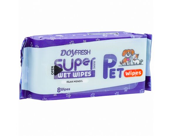 Набір серветок вологих для догляду за домашніми тваринами DOYFRESH 64 шт/уп Аврора картинка 2 купити
