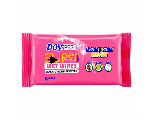 Серветки вологі для виведення плям DOYFRESH міні 8 шт/уп Аврора відгуки