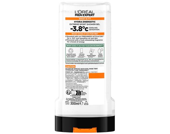 Гель для душу чоловіча LOREAL Expert Hydra Energetic Sport 300 мл Аврора картинка 2 недорого