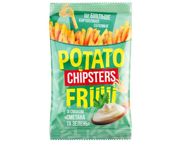 Соломка картопляна CHIPSTER'S Сметана, зелень 70 г Аврора відгуки