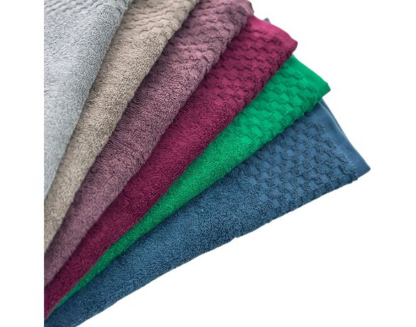 Рушник махровий IDEAL TEXTILE орнамент клітинка мікс 400 г/м2 40х70 см картинка 2 в інтернет-магазині Аврора