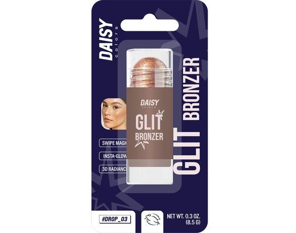 Бронзер для обличчя DAISY COLORS Glit стік 8,5 г Аврора фото