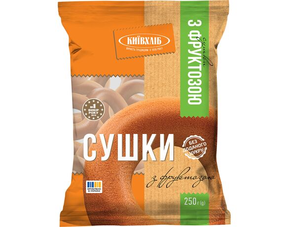 Сушки з фруктозою КИЇВХЛІБ 250 г в інтернет-магазині Аврора