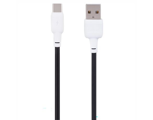 Кабель USB-Type-C Gelius Full Silicon GP-UCN001C чорно-білий 1,2 м Аврора фото