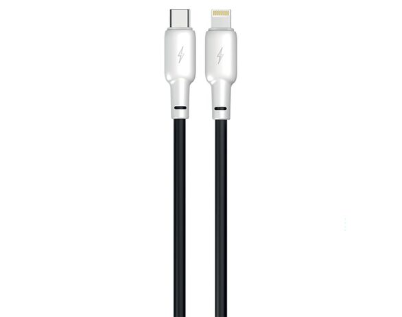 Кабель Type-C-Lightning Gelius Full Silicon GP-UCN001CL чорно-білий 1,2 м Аврора відгуки