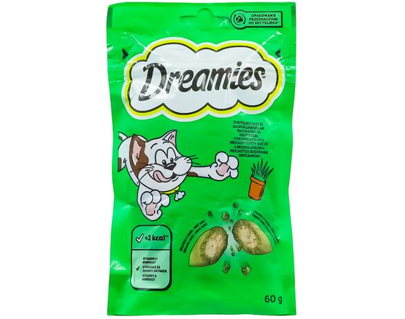 Ласощі для котів DREAMIES Сир, лосось + котяча м'ята 60 г х 3 шт/уп. Аврора картинка 2 фото