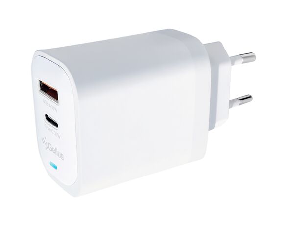 Адаптер зарядний мережевий Gelius IONYX GP-HC071 Type-C+USB-A білий Аврора ціна