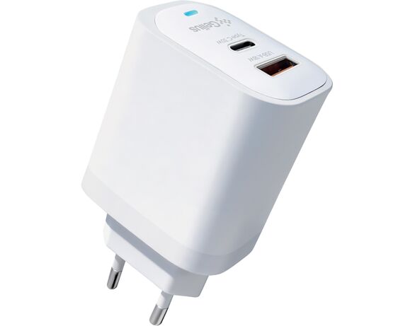 Адаптер зарядний мережевий Gelius IONYX GP-HC071 Type-C+USB-A білий Аврора картинка 2 вартість