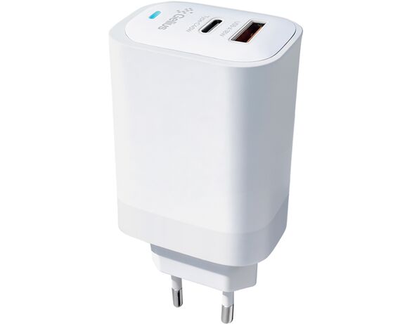Адаптер зарядний мережевий Gelius IONYX GP-HC072 Type-C+USB-A білий Аврора картинка 2 недорого