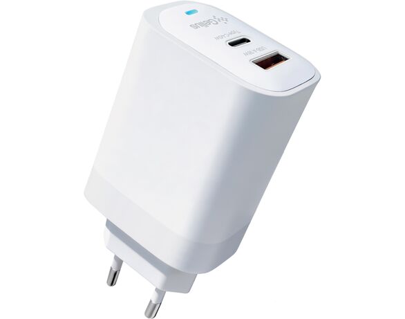 Адаптер зарядний мережевий Gelius IONYX GP-HC072 Type-C+USB-A білий картинка 3 в Аврорі