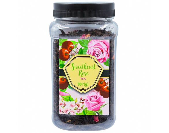 Чай чорний індійський ароматизований Sweetheart Rose Вишня 80 г Аврора дешево