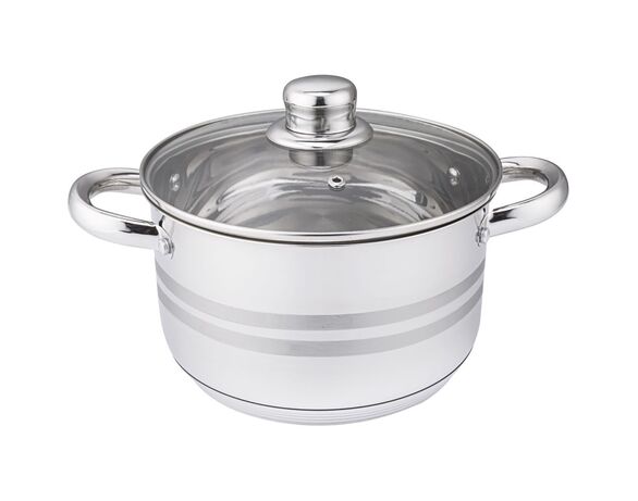 Каструля зі скляною кришкою GUSTO Nuovo Matte d=24 см 6,1 л Аврора з доставкою