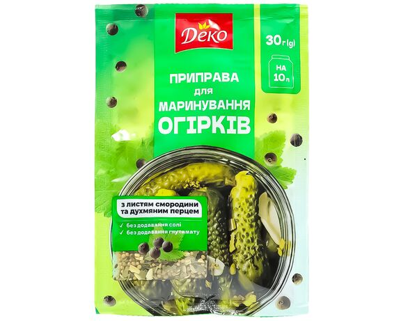 Приправа пряна для маринування огірків ДЕКО на 10 л, 30 г Аврора дешево
