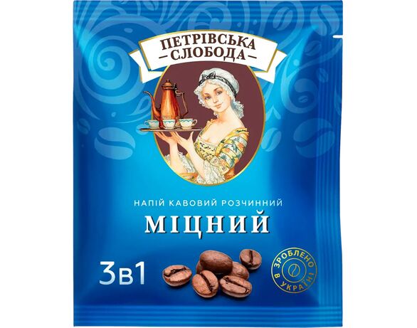 Напій кавовий розчинний 3 в 1 Петрівська слобода Міцний 20 г в Аврорі