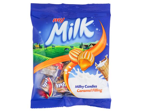 Цукерки карамельні Sarvan My Milk з начинкою 80 г Аврора вартість